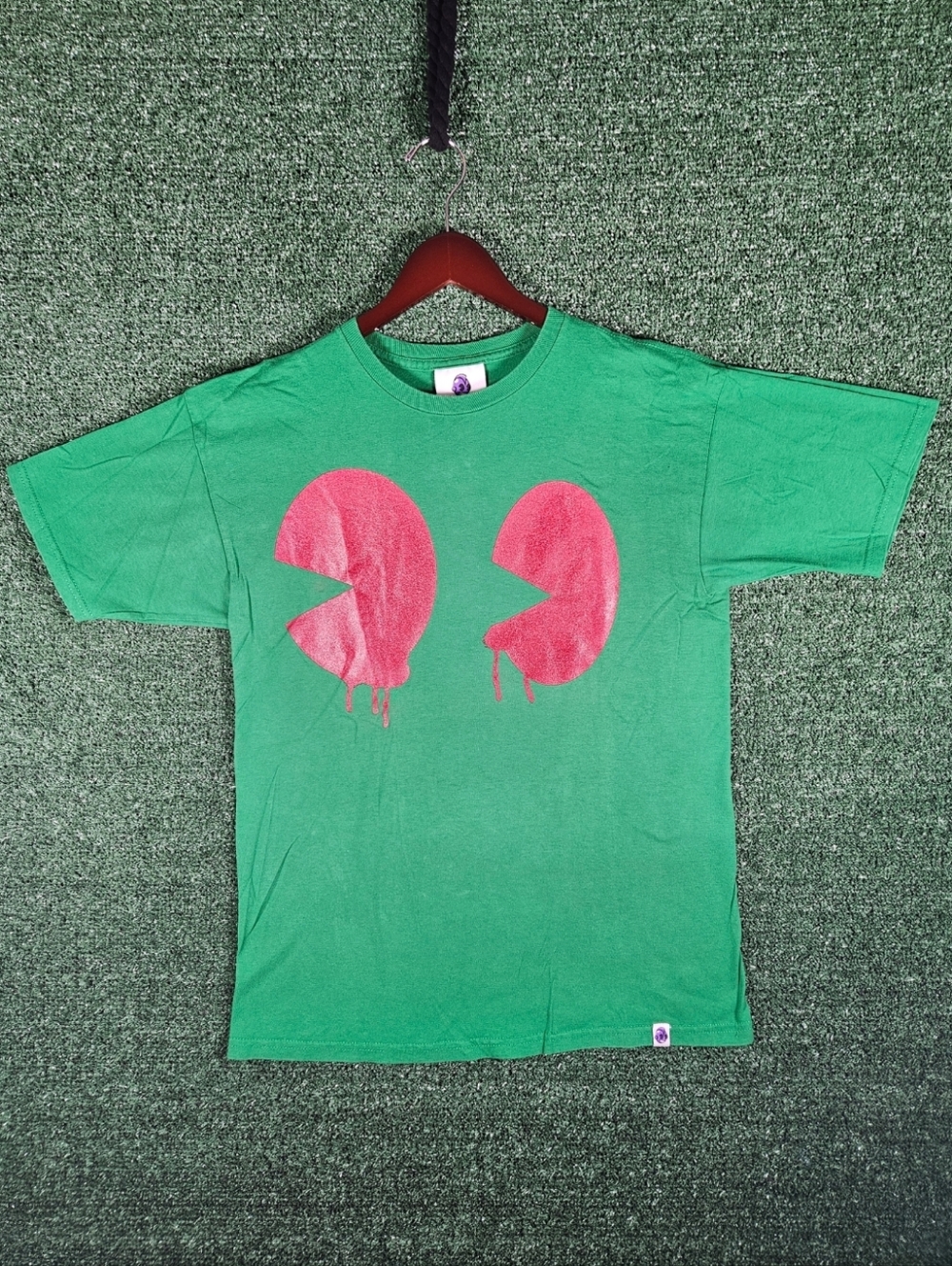 Vintage Kidrobot Bright Green Crewneck Graphic Tee / Mens Size Medium
